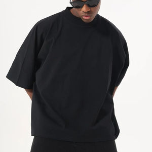 Vente en gros High Street T-shirt à épaules tombantes T-shirt décontracté col en O T-shirt surdimensionné Boxy Fit demi-manches T-shirts personnalisés de qualité supérieure - Product Image 5