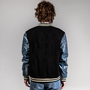 Veste universitaire d'hiver pour homme, boutons personnalisés, style universitaire, doublure en laine, coupe-vent, écologique, anti-UV, légère, chaude et confortable - Product Image 2