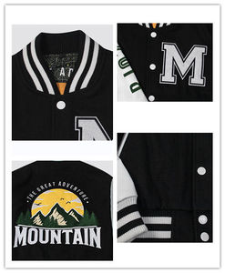 Veste universitaire pour homme Streetwear 2025, faible MOQ, pour usage décontracté et extérieur, style zippé, coupe régulière, veste universitaire pour homme - Product Image 6