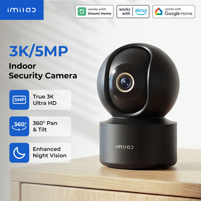 IMILAB 5MP Indoor Security Camera High Quality 3K Ultra HD 360° Pan Tilt Night Vision WiFi Surveillance Camera