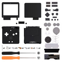 Coque complète de remplacement noire et ensemble de boutons pour Gameboy Advance SP (GBA SP) - IPS Ready Upgraded EXtremeRate