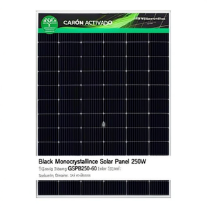Panel Solar Monocristalino Negro de 250W Gaojing GSPB250-60 para Sistema Solar - Product Image 2