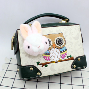 <span class=keywords><strong>Porte</strong></span>-clés <span class=keywords><strong>Lapin</strong></span> Mignon et Doux en Fausse Fourrure, Breloque Tête <span class=keywords><strong>de</strong></span> <span class=keywords><strong>Lapin</strong></span> pour Sac et Voiture, Support Pompon - Product Image 3