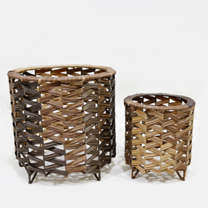 Artex Dong Thap Grandes jardinières d'extérieur faites à la main en jonc de mer et jacinthe d'eau Artisanat naturel écologique - Product Image 4