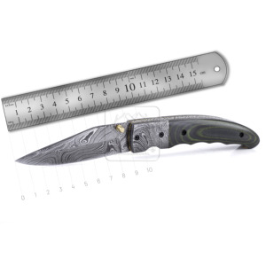 มีดพับเหล็กดามัสกัสทำด้วยมือ DD-FK-785กระเป๋า EDC สำหรับกลางแจ้งการตั้งแคมป์ช่องว่างไม้ชิงชันเชิงยุทธวิธี - Product Image 5