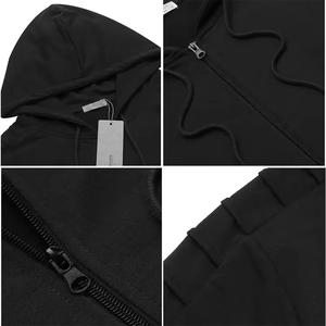 Men's Winter Sport Training & Jogging Hooded Two-Piece Anti-Bacterial Quick Dry Breathable Tracksuit Set - Product Image 3
