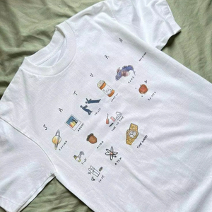 Camiseta con Estampado Floral en la Espalda, Estilo Urbano, Holgada, de Algodón Suave, Cómoda, Informal, Moderna, para Uso Diario - Product Image 5