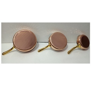 กระทะทำจากทองแดงและสเตนเลสสตีลใช้ในครัวเตาแม่เหล็กไฟฟ้ากระทะแก้วที่เสิร์ฟเครื่องครัวสุดหรู - Product Image 4