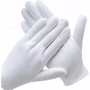 Gants maçonniques en gros taille libre gants maçonniques en coton blanc fabriqués avec logo en métal maçonnique pour gants entretenus par OEM - Product Image 2