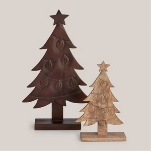 Soporte de Navidad de Metal hecho a mano rústico, pieza decorativa, centro de mesa de vacaciones, mesa de salón, decoración del hogar de temporada - Product Image 4