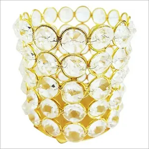 Top Selling Hot Design Crystal <b>Candle</b> Votive Holder in <b>Red</b> Crystal Table Top Centerpiece for Events and Weddings High Quality - Product Image 2