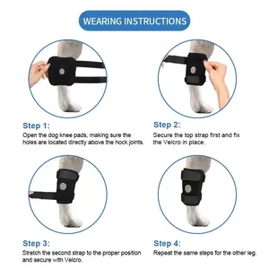 Manicotti di recupero del cane di nuovo Design, involucro di compressione delle articolazioni della zampa posteriore canina, tutore per gambe del cane di supporto forte per l'articolazione del garretto posteriore - Product Image 2