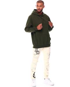 Sudadera con capucha de lana de algodón 100% para hombre con logotipo personalizable, diseño sencillo, ropa de invierno lisa de alta calidad, en blanco de gran tamaño personalizado - Product Image 4