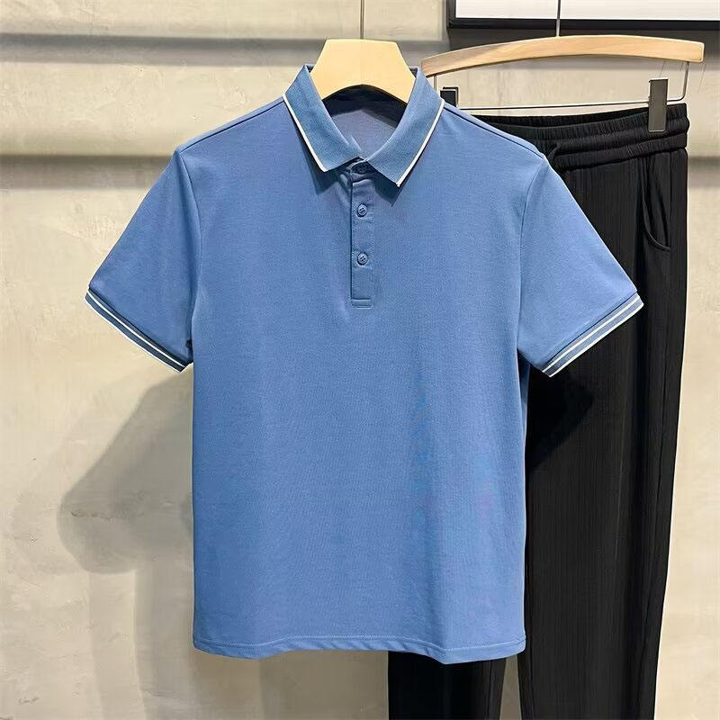 【เสื้อโปโล】สีฟ้า