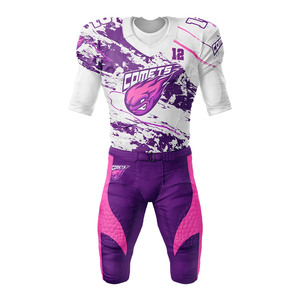 Uniformes de fútbol americano de alta calidad personalizables último diseño para adultos jóvenes de talla grande conjuntos cortos transpirables directos - Product Image 1