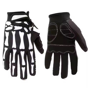 Haute qualité doigt court gants de cyclisme maille tissu peau de mouton cuir gant de vélo respirant absorbant les chocs gant de gymnastique hommes - Product Image 3