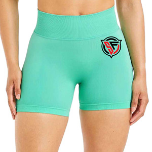 Women's High Elastic Scrunch Butt Gym Fitness Shorts New Breathable Quick Dry Seamless Yoga Shorts Mid Waist Cotton <b>Drawstring</b> - Product Image 4