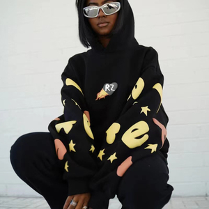 Sweat à capuche vintage unisexe surdimensionné délavé à l'acide 100% coton biologique respirant coupe régulière Streetwear en détresse - Product Image 6