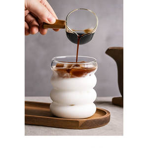 Taza de Vidrio Borosilicato Transparente con Diseño de Burbujas Moderno ERKUGO, 350 ml, Apta para Lavavajillas # BubbleCup - Product Image 4