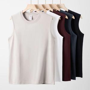 Custom Sleeveless Gym Workout Tank <b>Top</b> for Men <b>Built</b>-<b>In</b> <b>Bra</b> Fitness Clothing Washed Style for Bodybuilding - Product Image 4