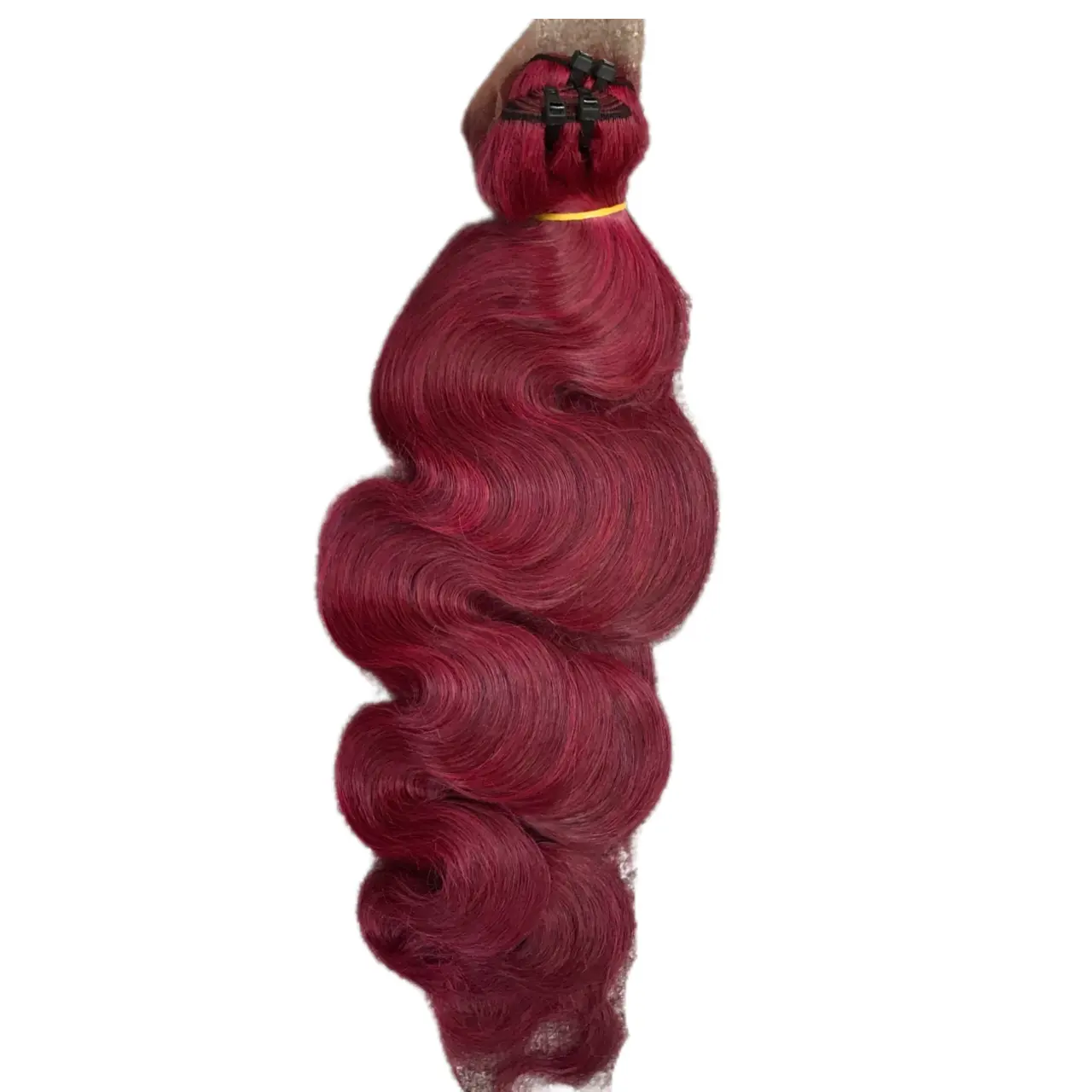Body Wave Hair Hot Item Kleur Wijn Rood Hoge Kwaliteit Krullend Golvend Haar 100% Natuurlijke Human Hair Extensions