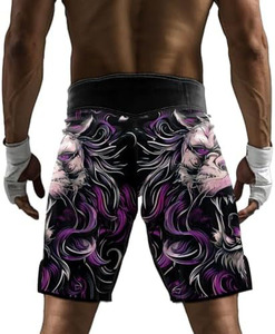 กางเกงขาสั้น MMA สำหรับผู้ใหญ่ผ้าโพลีเอสเตอร์พิมพ์ลายซับลิเมชัน - Product Image 5