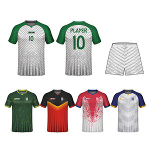Uniformes de Fútbol Personalizados al por Mayor para Hombre, <span class=keywords><strong>Manga</strong></span> Corta, Secado Rápido, 100% Poliéster, Diseño Sólido, Impresión por Transferencia de Calor - Product Image 3