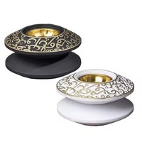 Brûleur d'encens en métal noir au design arabe, durable, fait main, écologique, design moderne, encens religieux, Ramadan, Eid, décoratif