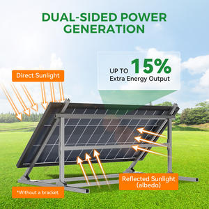 Panneaux solaires bifaciaux à demi-cellules à haute efficacité 100W-200W 22% d'efficacité Système solaire hybride pour usage domestique - Product Image 2