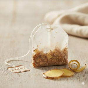 เครื่องดื่มบริสุทธิ์และมีกลิ่นหอมผงชาสมุนไพรขิงในถุงเส้นใยข้าวโพด - Product Image 3