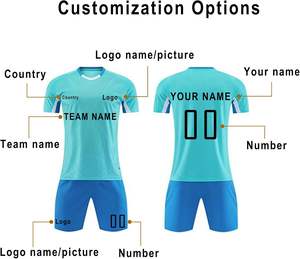 Maillot de football léger sur mesure uniforme en polyester à séchage rapide avec tissu évacuant l'humidité pour les joueurs de football - Product Image 3