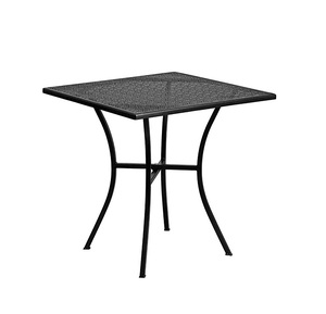 Table d'appoint pour extérieur, intérieur, balcon, jardin, noir, pieds en fer forgé, patio, table d'appoint ronde en métal - Product Image 6