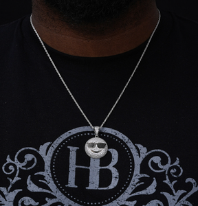 Collar de Joyería Hip Hop con Colgante de Diamante de Excelente Calidad Personalizado, Chapado en Plata de Aleación de Zinc, Estilo Iced - Product Image 3