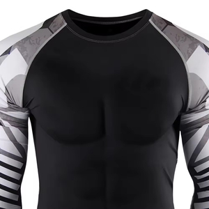 High Quality <b>Men's</b> MMA & BJJ <b>Rash</b> <b>Guard</b> with Full Sleeve OEM Heat-Transfer Printed Customizable to Your Design and Custom Logo - Product Image 4