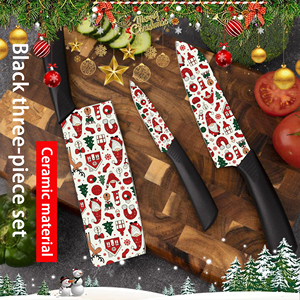 Couteau de chef en céramique de nouvelle conception en stock, 4 ensembles de couteaux japonais Gyuto en plastique pour la cuisine professionnelle, arts culinaires, vente chaude - Product Image 5