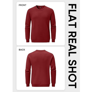 เสื้อสเวตเตอร์คอกลมแขนยาวสำหรับผู้ชายทรงหลวมสีทึบเสื้อสวมหัวผ้าพิมพ์ลายสำหรับการค้าต่างประเทศ - Product Image 5