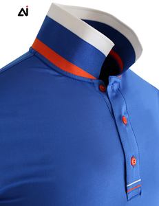 เสื้อสำหรับผู้ชายคุณภาพสูงมาใหม่2025-26เสื้อพิมพ์โลโก้แบรนด์ตามสั่งสีพื้นระบายอากาศได้ดี100% - Product Image 5