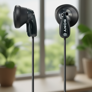 Audífonos Intrauditivos Negros de Plástico con Sonido Nítido e Indicador LED de Batería - MDRE9LPB AE - Product Image 3