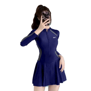 2024 verano estilo moderno alta calidad cómodo mujer de una pieza deporte Micro sujetador falda sólido traje de baño elástico Anti-UV - Product Image 1