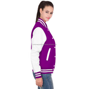 Veste universitaire respirante matelassée personnalisée pour femmes avec broderie et finition teinte en gros - Product Image 3