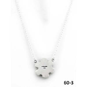 Southwest Style Peacock Dahlia <b>Opal</b> <b>Necklace</b> Handmade with Sterling Silver & Bezel Setting Flower Pattern - Product Image 4