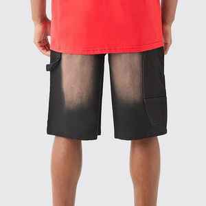 Custom <b>Men's</b> Heavyweight Acid Washed Sun Faded <b>Shorts</b> Vintage Distressed Streetwear Casual Jogging Solid Pattern - Product Image 2