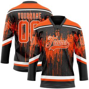 Jersey de Hockey sobre Hielo con Cuello de Encaje de Primera Calidad, Suministro al por Mayor OEM - Product Image 1
