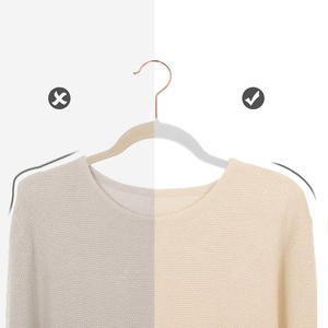 50 Pack White Velvet Slim Clothes Hangers Non Slip <b>Heavy</b> <b>Duty</b> PET Rose Gold Swivel Hook Polygon Shape for Modern Wardrobe Use - Product Image 2