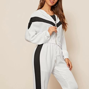 Chándal con capucha de algodón de alta calidad, ajuste Regular, manga larga, ropa informal para correr, cremallera completa y chándal transpirable - Product Image 6