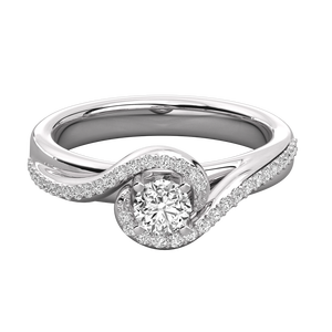 Bague en or 9 carats pour femme, sertie d'un diamant de laboratoire taille brillant, style solitaire - Product Image 5