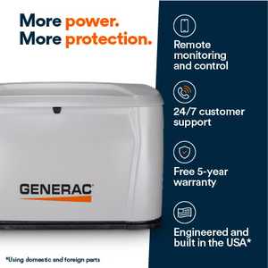 Générateur de secours domestique automatique Generac 7282 28 kW refroidi par air 240 V avec moteur G-Force 1000 - Product Image 6