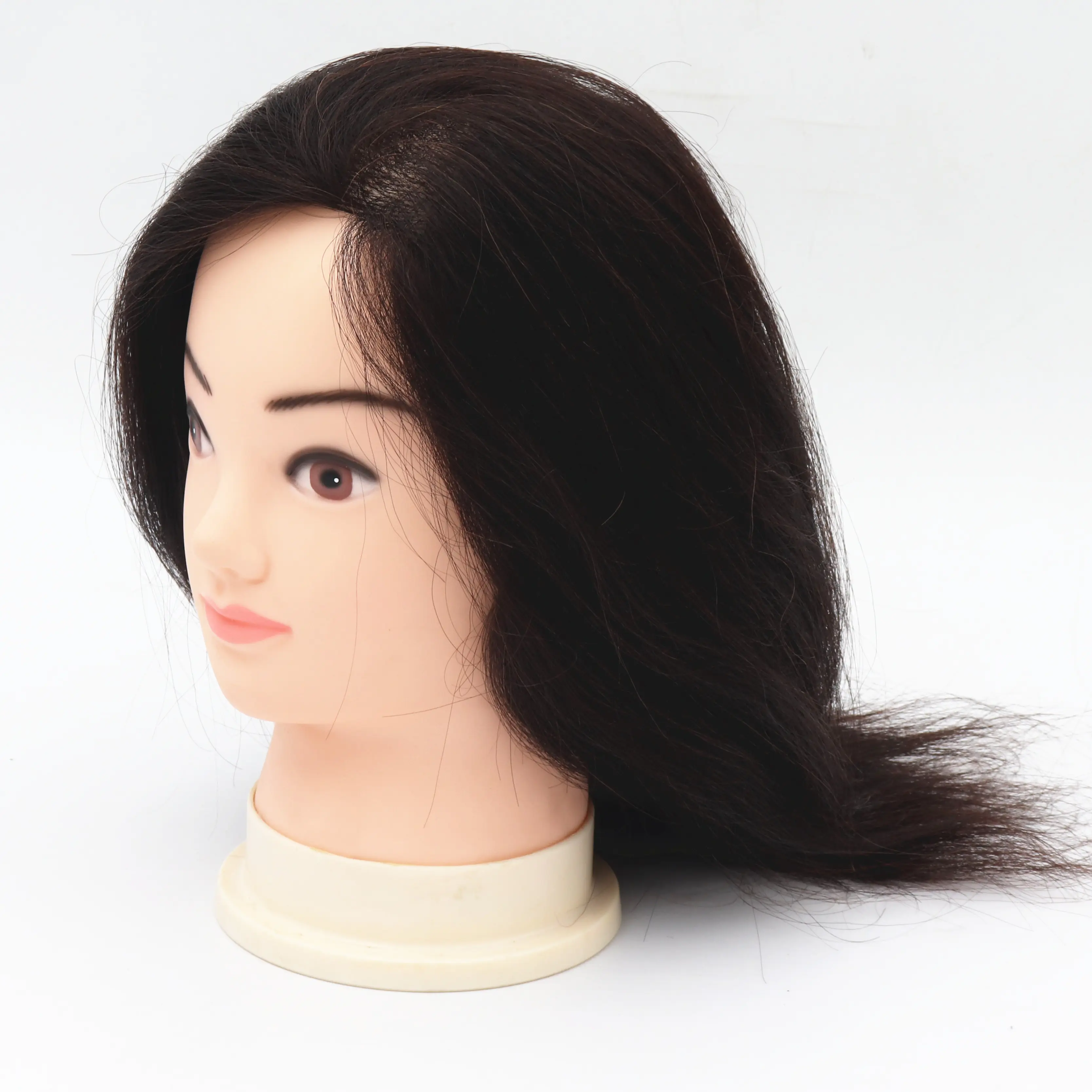 top quality teaching mannequin head with human hair Customizable 100% human hair training doll head For Hairdresser