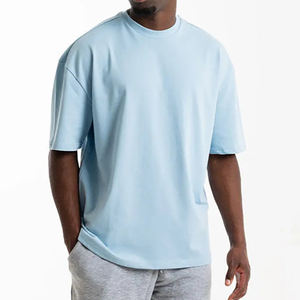 Camiseta Extra Grande para Hombre 100% Algodón, Corte Holgado, 300 g/m², Peso Pesado, Estampada, Lisa, Cuello Redondo, Personalizable, Venta al por Mayor - Product Image 5