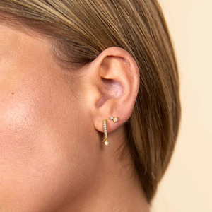 เครื่องประดับหลังแบนขนาดเล็กต่างหูเงิน925เรียบง่ายพิมพ์ลาย - Product Image 4